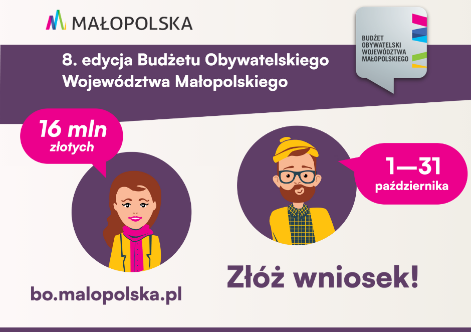 Wystartowała 8. edycja Budżetu Obywatelskiego Województwa Małopolskiego