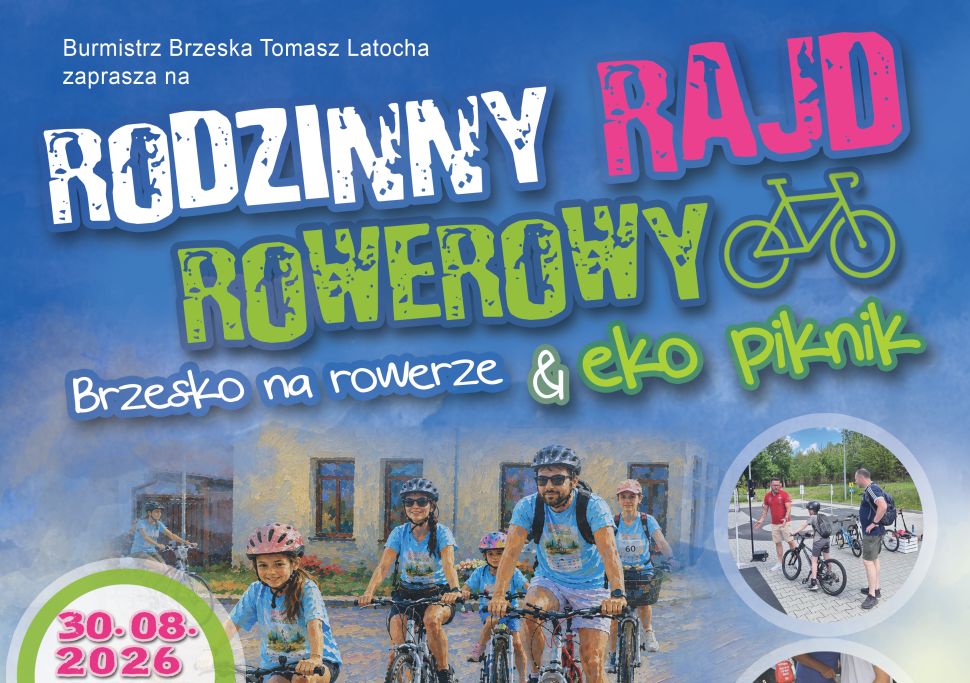Brzesko na rowerze 2026 – rodzinny rajd i ekopiknik na zakończenie wakacji